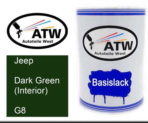 Jeep, Dark Green (Interior), G8: 500ml Lackdose, von ATW Autoteile West.